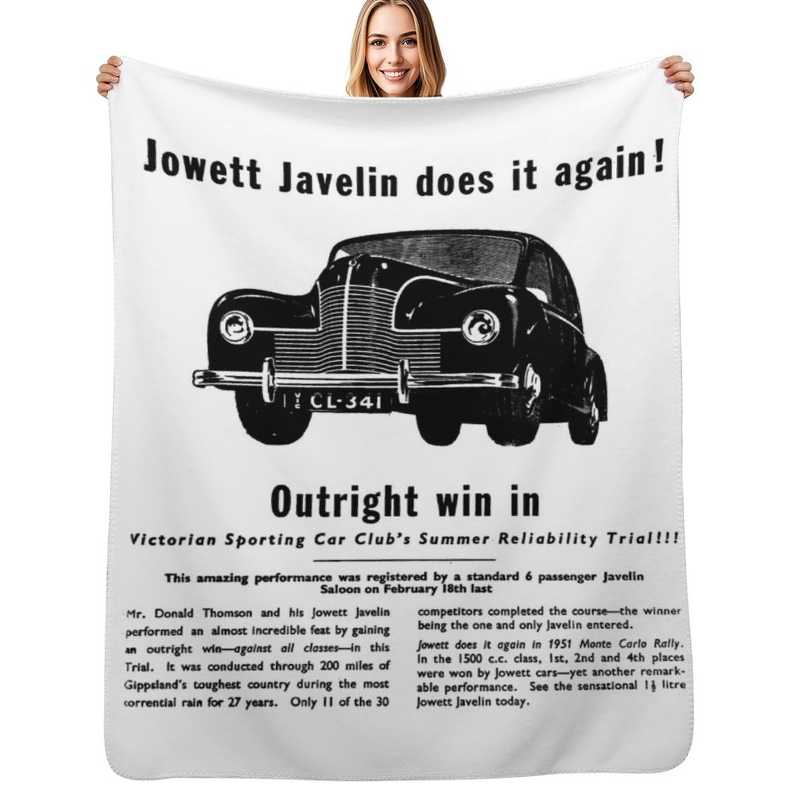 Javelin Throwing - JOWETT JAVELIN Kanepe için Örtü, Yatak