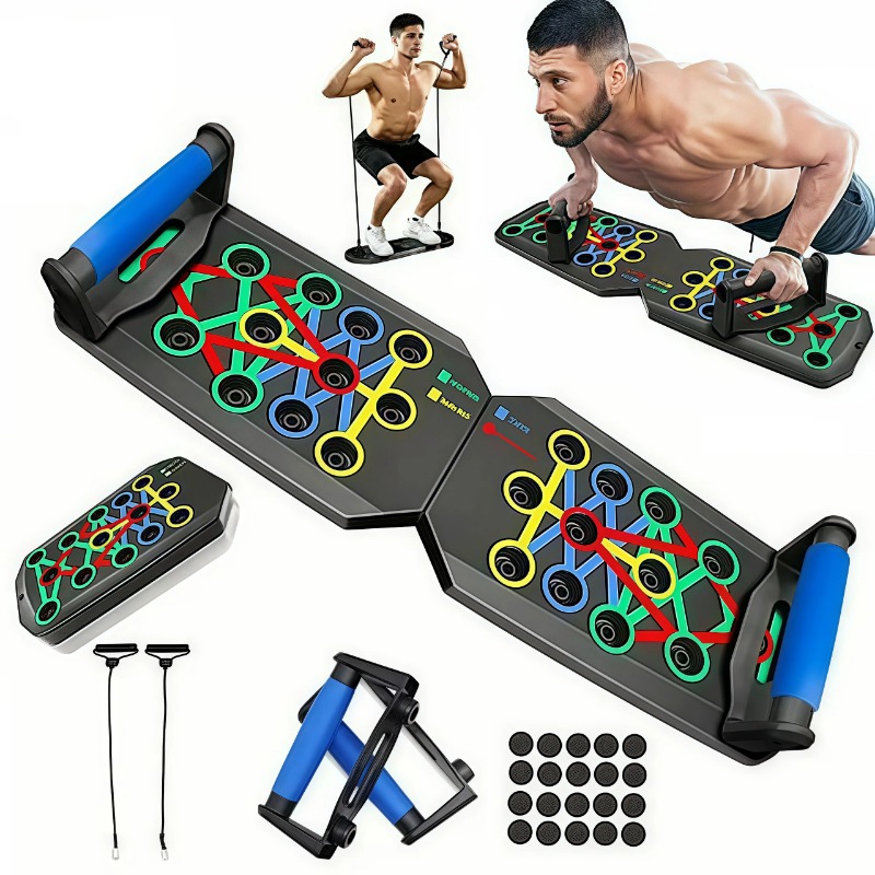 Sports Equipment List - Katlanabilir Direnç Bantlı Şınav Tahtası, Çok
